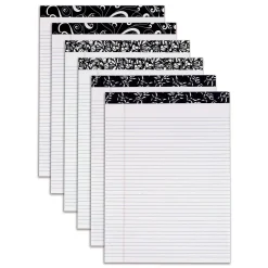 TOPS® Designer Narrow Ruled Pads; Black/White