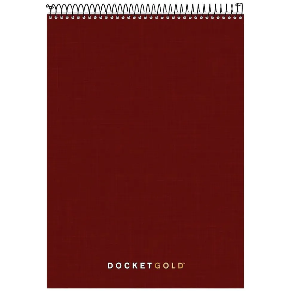 TOPS Docket Gold Notepad, 8.5" x 11.75", Project Ruled, Maroon, 70 Sheets/Pad (63753)