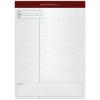 TOPS Docket Gold Notepads, 8.5" x 11.75", Quad, White, 40 Sheets/Pad, 4 Pads/Pack (TOP 77102)