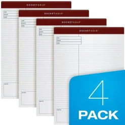 TOPS Docket Gold Notepads, 8.5