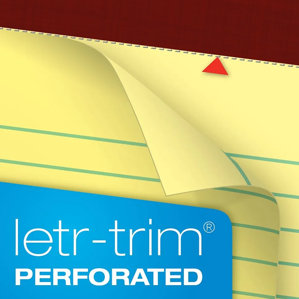 Tops Docket Gold Notepads, 8.5" x 14", Canary, 50 Sheets/Pad, 12 Pads/Pack (63980)