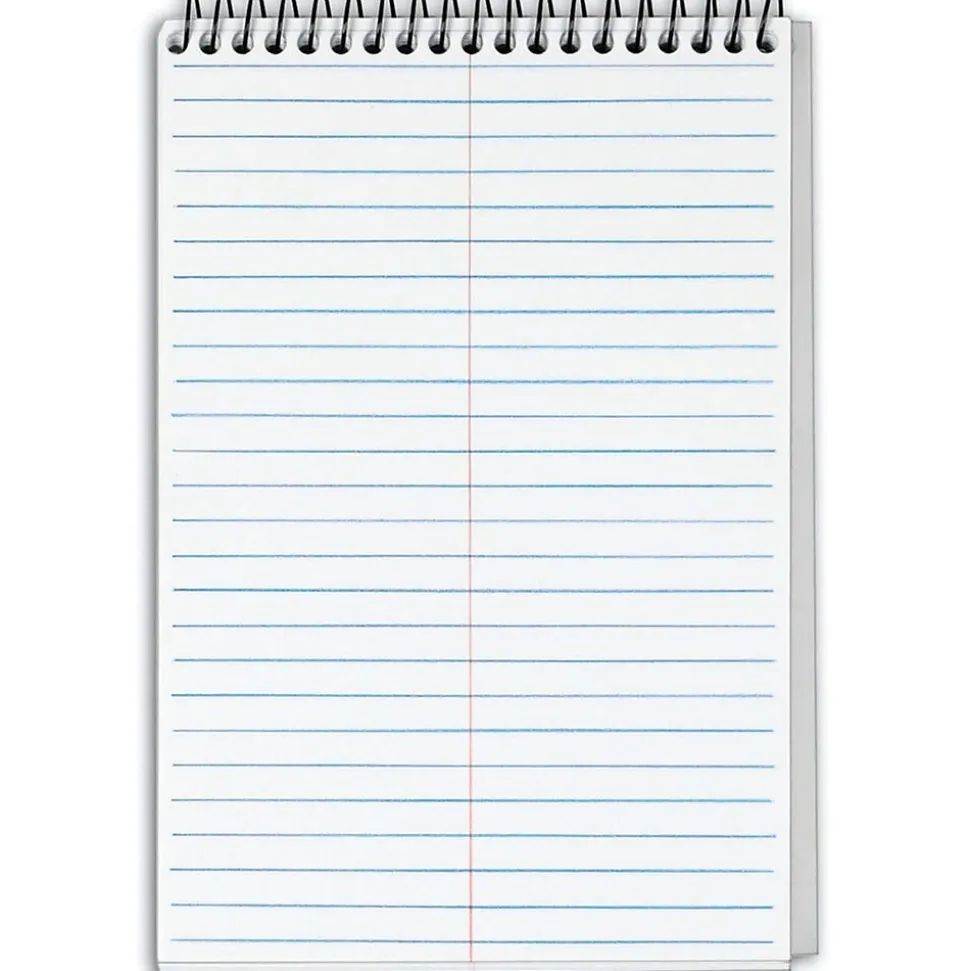 TOPS Docket Gold Steno Pad, 6" x 9", Gregg Ruled, White, 100 Sheets/Pad (99708)