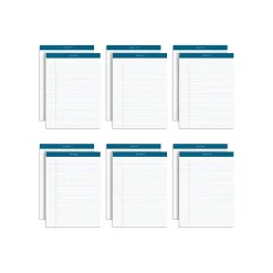 TOPS Docket Notepad, 8.5" x 11.75", Legal Ruled, White, 50 Sheets/Pad, 12 Pads/Pack (TOP63410)