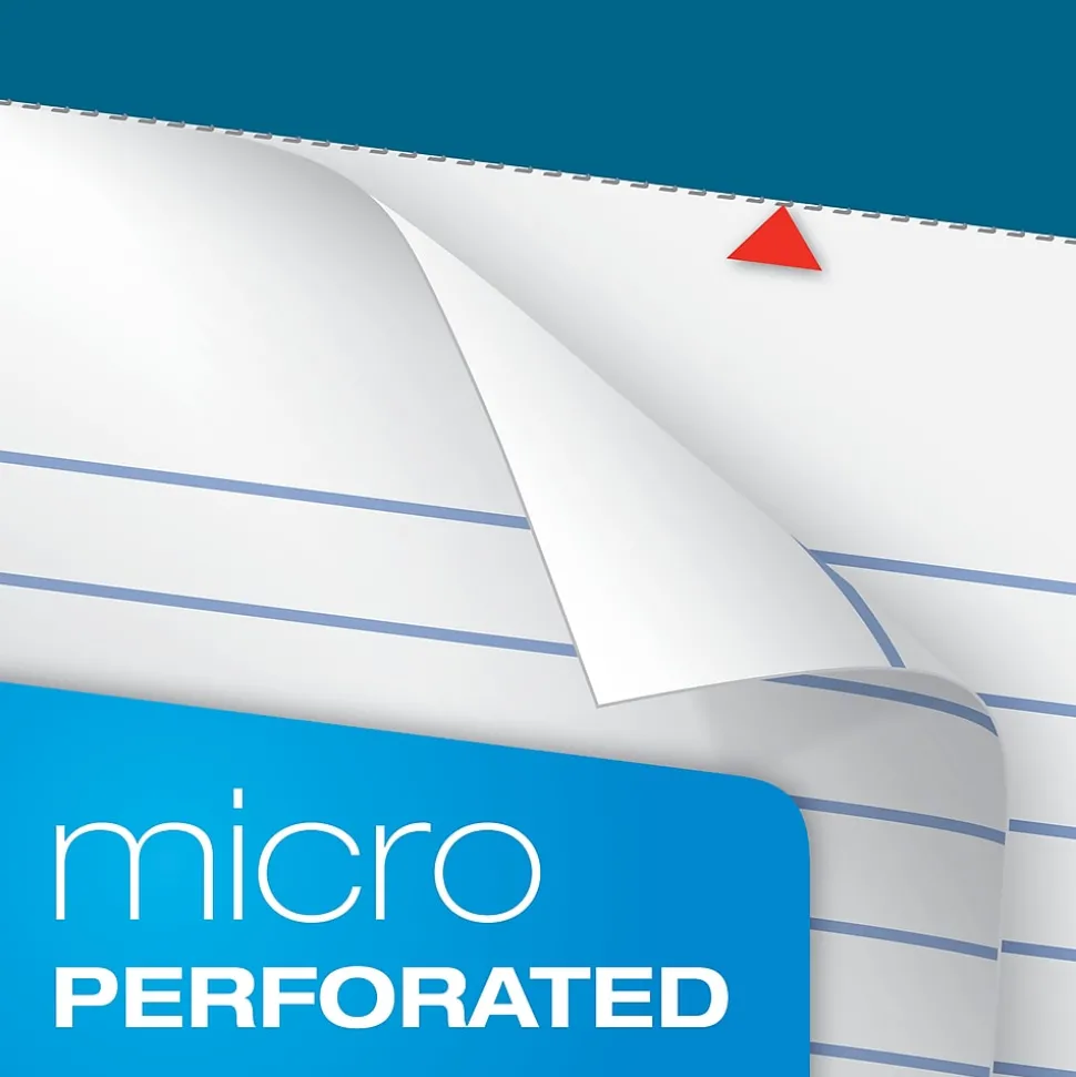 TOPS Docket Notepads, 8.25" x 11.75", Wide, White, 100 Sheets/Pad, 6 Pads/Pack (TOP 63437)