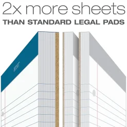 TOPS Double Docket Notepad, 8.5" x 11.75", College, White, 100 Sheets/Pad (TOP 63384)