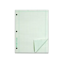 TOPS Engineering Computation Notepad, 8.5" x 11", Graph Ruled, Green tint, 100 Sheets/Pad (TOP 35510)
