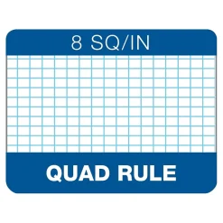 TOPS Graph Pad, 8.5" x 11", Graph Ruled, White, 50 Sheets/Pad (33081)