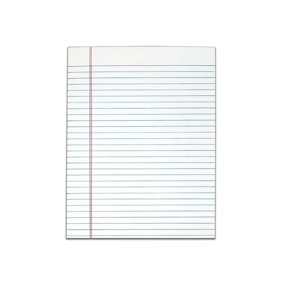 TOPS Legal Notepads, 8.5" x 11", Wide, White, 50 Sheets/Pad, 12 Pads/Pack (7523)