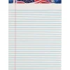 TOPS Recycled American Pride Writing Tablet, 8-1/2" x 11-3/4", Legal Ruled, White, 50 Sheets/Pad, 12 Pads/Pack (75140)