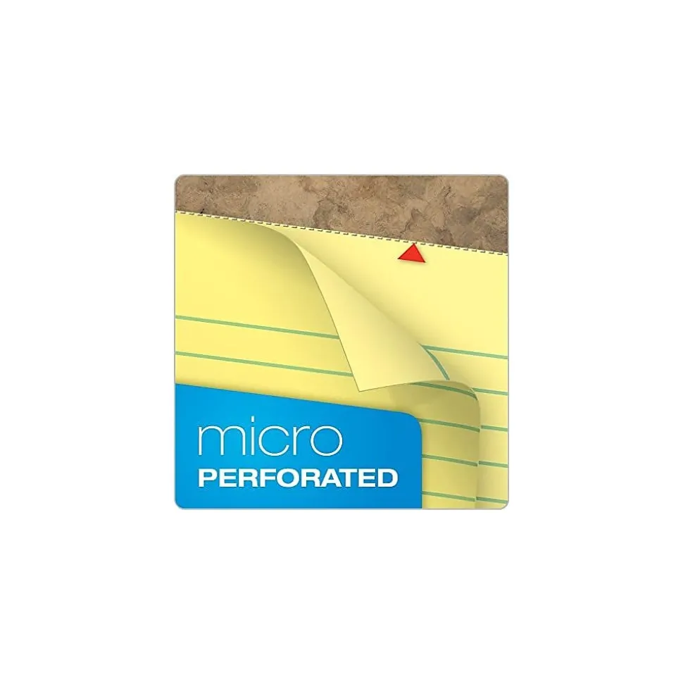 TOPS Second Nature Notepads, 8.5" x 11.75", Wide, Canary, 50 Sheets/Pad, 12 Pads/Pack (74890)