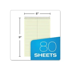TOPS Steno Book, 6" x 9", Gregg Ruled, 80 Sheets, Assorted Colors, 4/Pack (80221)