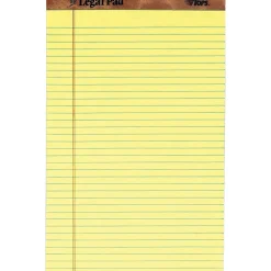 TOPS The Legal Pad Writing Pad, Canary, Legal Ruled, 50 Sheets/Pad, 12/Pack