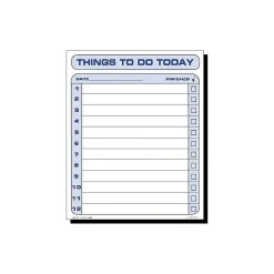 TOPS Things To Do Today Memo Pad, 8.5" x 11", White, 100 Sheets/Pad (TOP 2170)