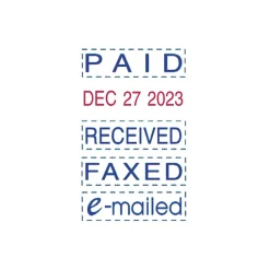 Trodat printy-dater 4850 Dater, Message/Date, Blue and Red Inks (E4850L)