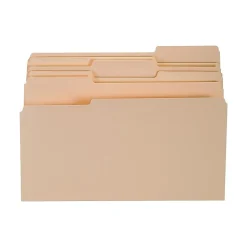 TRU RED™ 30% Recycled Top-Tab File Folders, 3-Tab, Manila, Legal-Size, 24/Pack (235408/TR58116)