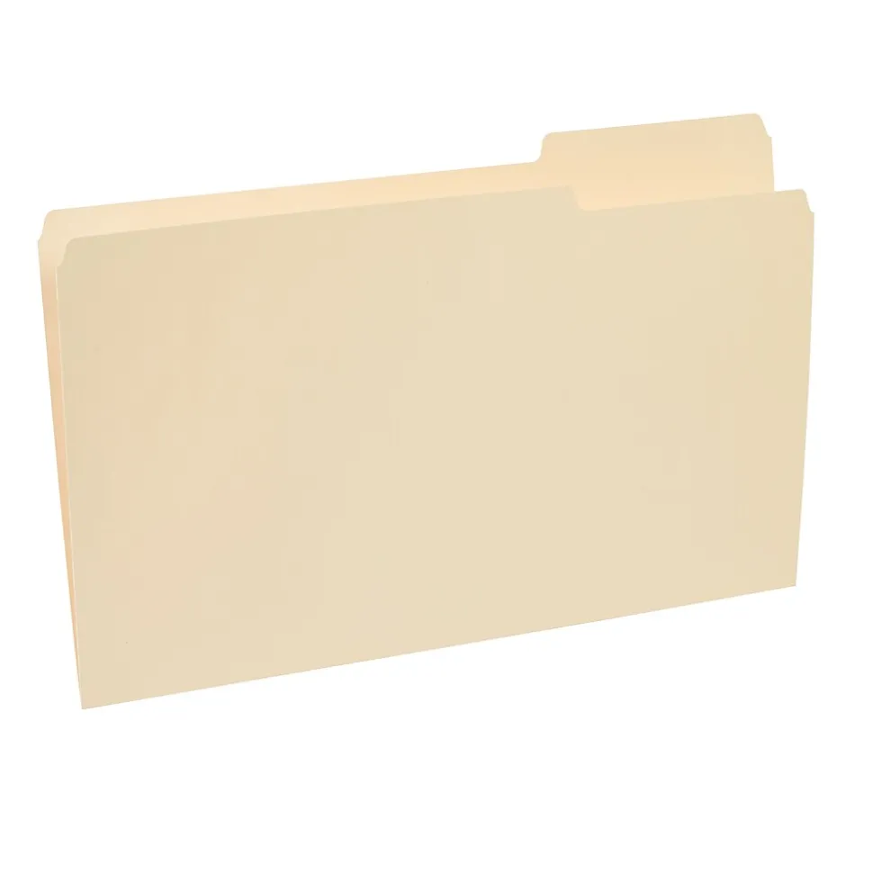 TRU RED™ 30% Recycled Top-Tab File Folders, 3-Tab, Manila, Legal-Size, 24/Pack (235408/TR58116)