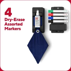 TRU RED™ Dry Erase Kit, Chisel Tip, Assorted, 4/Pack (TR61742/TR56940)