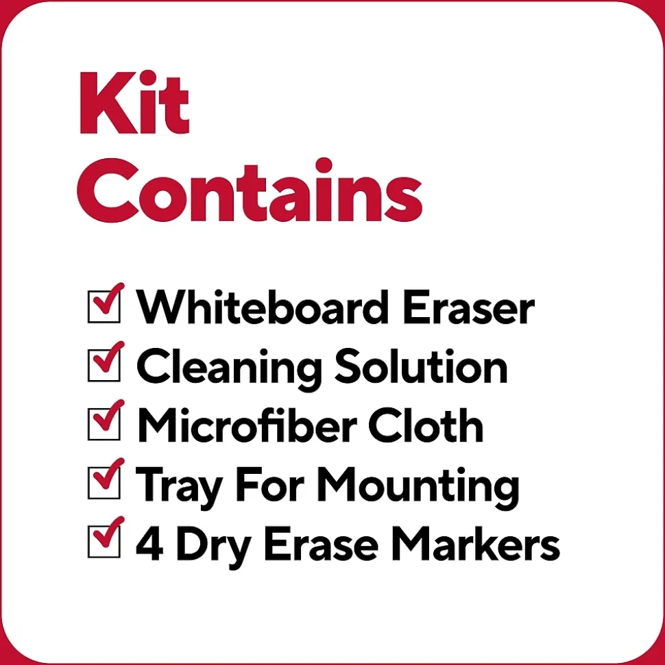 TRU RED™ Dry Erase Kit, Chisel Tip, Assorted, 4/Pack (TR61742/TR56940)
