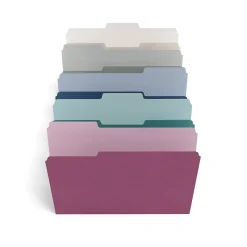 TRU RED™ File Folders, 3-Tab, Letter Size, Assorted Jewel Tone Colors, 24/Pack (TR58171)