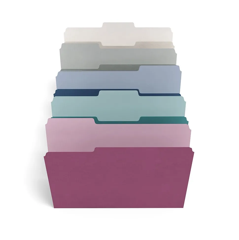 TRU RED™ File Folders, 3-Tab, Letter Size, Assorted Jewel Tone Colors, 24/Pack (TR58171)