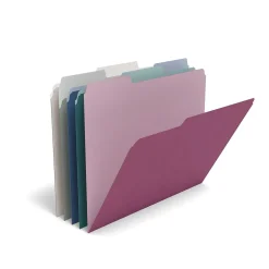 TRU RED™ File Folders, 3-Tab, Letter Size, Assorted Jewel Tone Colors, 24/Pack (TR58171)