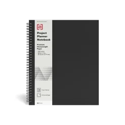 TRU RED™ Large Soft Cover Project Planner Notebook, Black (TR54986)