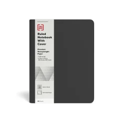 TRU RED™ Medium Folio Soft Cover Ruled Notebook, Black (TR54993)