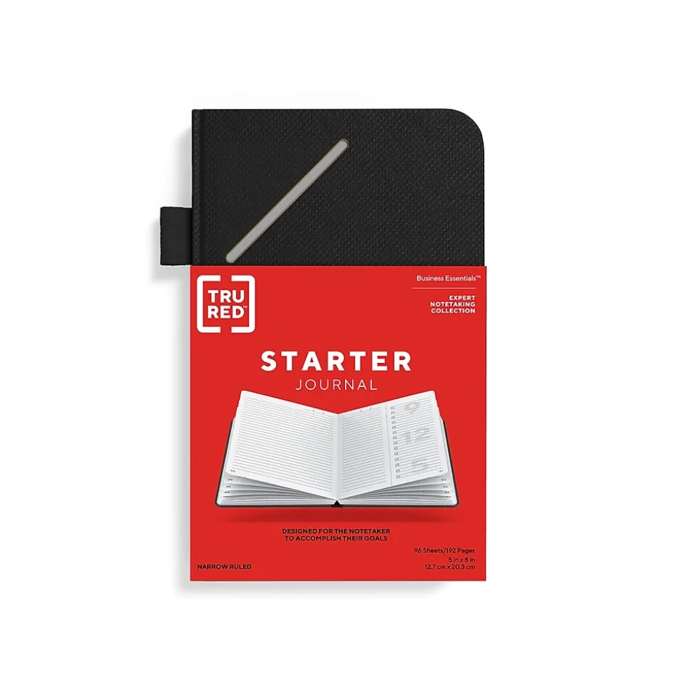 TRU RED™ Medium Starter Journal, Black (TR58409)