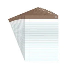 TRU RED™ Notepad, 8.5" x 11.75", Narrow Ruled, White, 50 Sheets/Pad, Dozen (TR59938/TR58187)