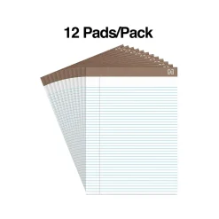 TRU RED™ Notepad, 8.5" x 11.75", Narrow Ruled, White, 50 Sheets/Pad, Dozen (TR59938/TR58187)