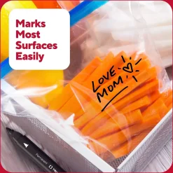 TRU RED™ Pen Permanent Markers, Twin Tip, Black, 4/Pack (TR57829)