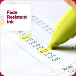 TRU RED™ Pocket Stick Highlighter with Grip, Chisel Tip, Yellow, 36/Pack (TR54582)