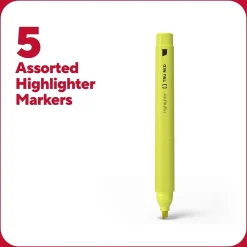 TRU RED™ Pocket Stick Highlighter with Grip, Chisel Tip, Assorted, 5/Pack (TR54584)