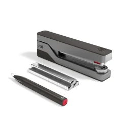 TRU RED™ Premium Desktop Stapler Kit, 30-Sheet Capacity, Gray/Red (TR58076)