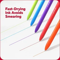 TRU RED™ Quick Dry Gel Pens, Fine Point, 0.5mm, Blue, Dozen (TR54472)