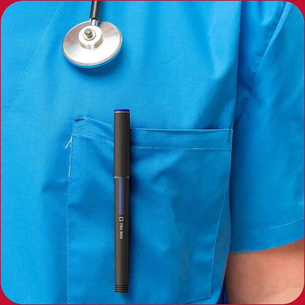 TRU RED™ Rollerball Pens, Fine Point, Assorted Colors, 3/Pack (TR58251)