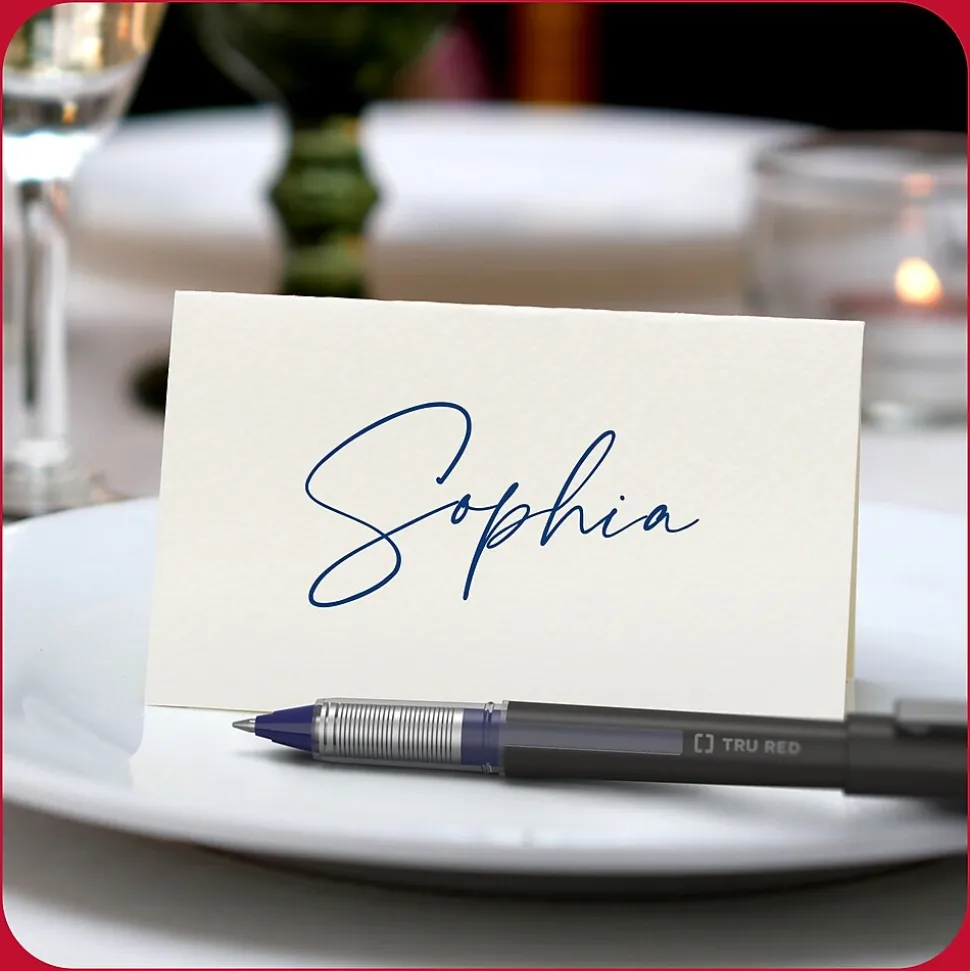 TRU RED™ Rollerball Pens, Fine Point, Assorted Colors, 3/Pack (TR58251)