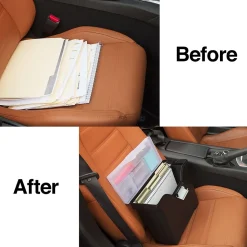 TRU RED™ Slim Portable File Tote, Letter Size, Black, 5/Carton (TR58297CT)