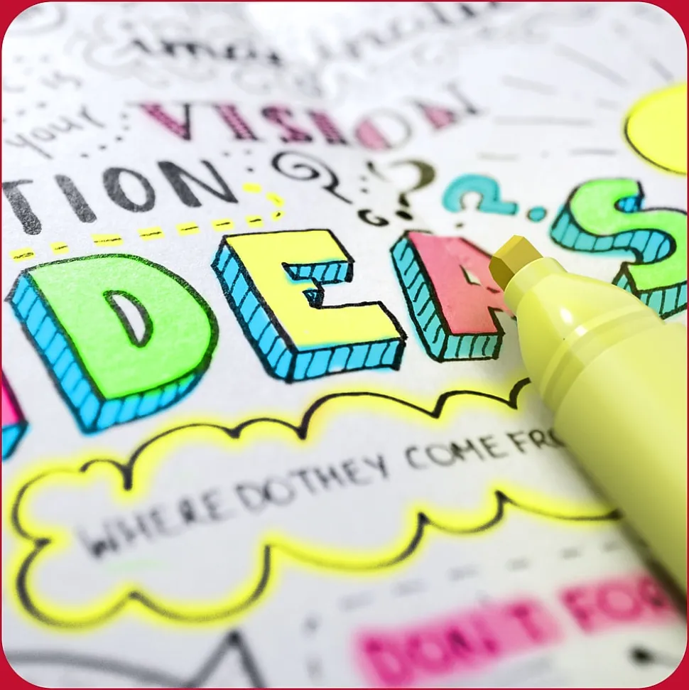 TRU RED™ Tank Highlighter with Grip, Chisel Tip, Assorted, 12/Pack (TR54585)