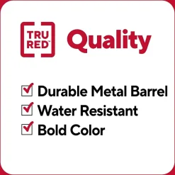 TRU RED™ XL Tank Permanent Markers, Chisel Tip, Assorted, 4/Pack (TR56935)