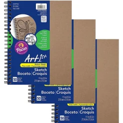 UCreate Create Your Own Cover Sketch Diary, 11" x 8.5", Natural, 50 Sheets, Pack of 3 (PAC4777-3)