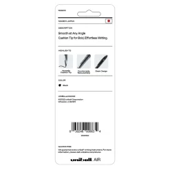 uni AIR Porous Point Pens, Medium Point, 0.7mm, Bold Point, Black Ink, 3/Pack (1926808)