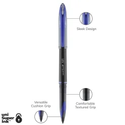 uni AIR Porous Point Pens, Medium Point, 0.7mm, Blue Ink, 3/Pack (1926810)