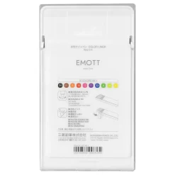 uni EMOTT Fine Line Marker Pens, Fine Point, 0.4mm, Assorted Inks, 10/Pack (24836)