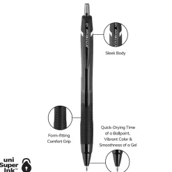 uni Jetstream Elements Ballpoint Pens, Medium Point, 1.0mm, Assorted Ink, 6/Pack (70149)