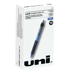 uni Power Tank RT Ballpoint Pens, Medium Point, 1.0mm, Blue Ink, 12/Pack (42071)