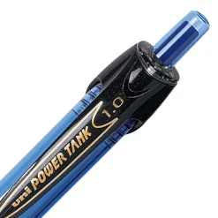 uni Power Tank RT Ballpoint Pens, Medium Point, 1.0mm, Blue Ink, 12/Pack (42071)