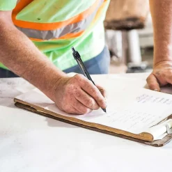 uni Power Tank RT Ballpoint Pens, Medium Point, 1.0mm, Blue Ink, 12/Pack (42071)