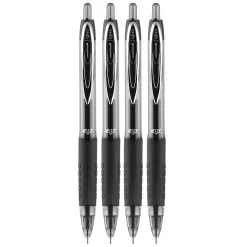 uniball 207 Needle Retractable Gel Pens, Medium Point, 0.7mm, Black Ink, 4/Pack (1738430)