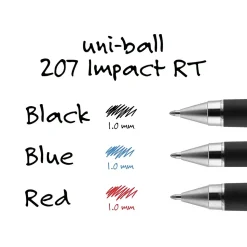 uni-ball Impact RT Gel-Ink Pen Refills, Bold Tip, Black Ink, 2/Pack (65873PP)
